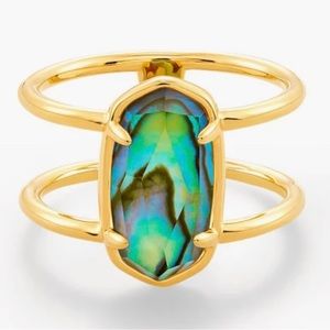 NWT Elyse 18k Gold Vermeil Double Band Ringg